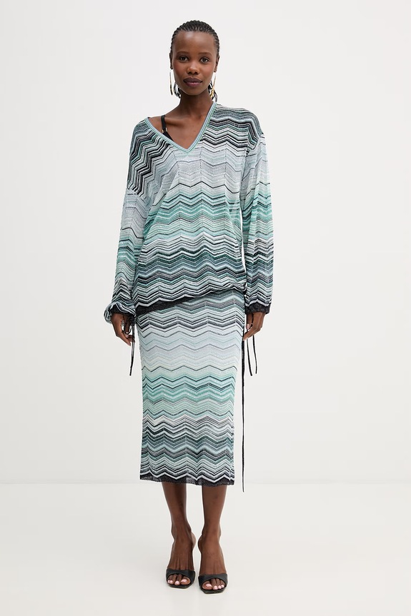 Missoni fustă DS26SH0S.BK01H9 verde SS26