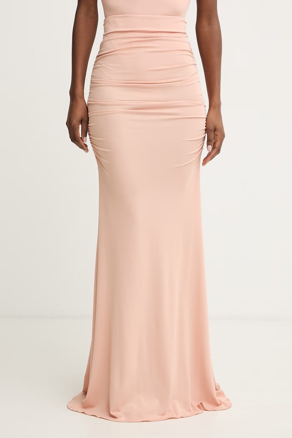 Elisabetta Franchi Φούστα pencil με βισκόζη μπεζ GO16263E2