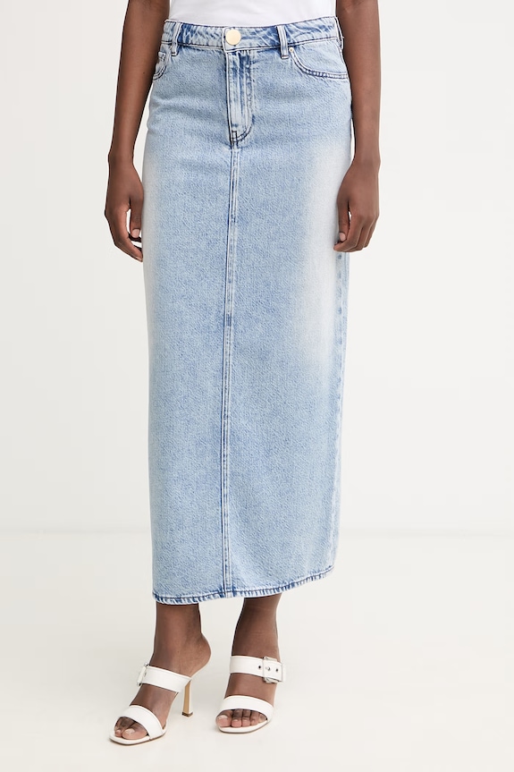 Armani Exchange fustă din denim albastru XW002264.AF21338