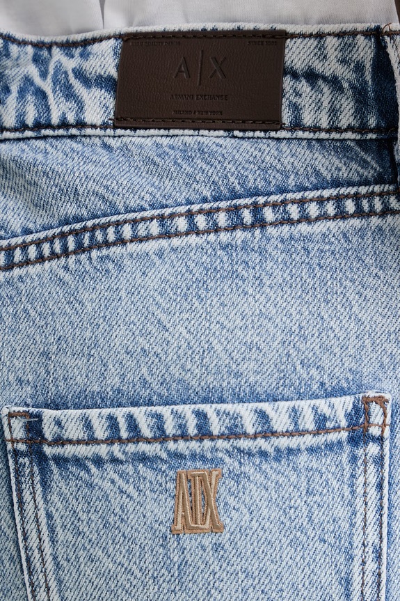 Armani Exchange fustă din denim albastru XW002264.AF21338