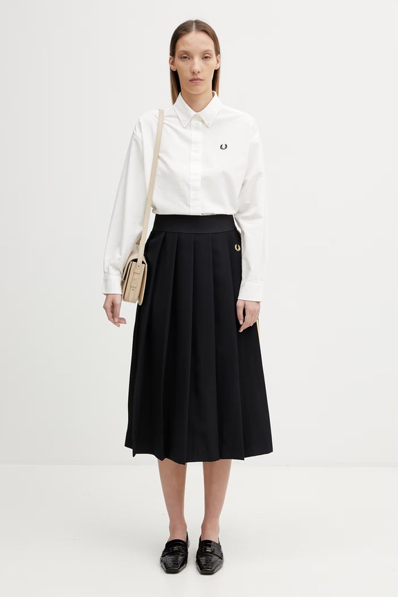 Fred Perry rakott szoknya E2107 fekete