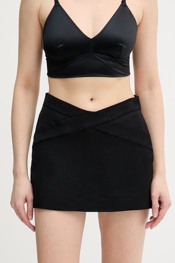 Karl Lagerfeld spódnicospodnie z lnem Karl Lagerfeld Studio czarny B2W12026