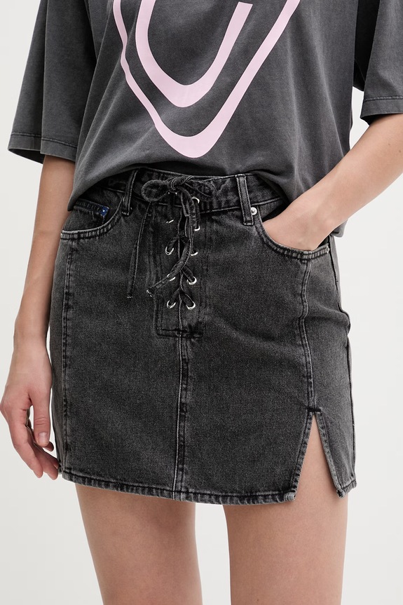 Karl Lagerfeld Jeans spódnica jeansowa szary B2W12021