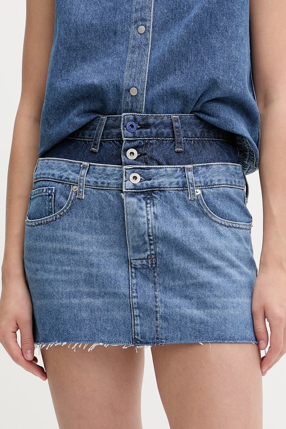 Karl Lagerfeld Jeans spódnica jeansowa niebieski B2W12025