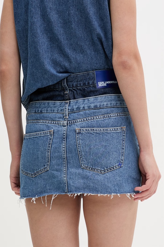 Odzież Karl Lagerfeld Jeans spódnica jeansowa B2W12025 niebieski