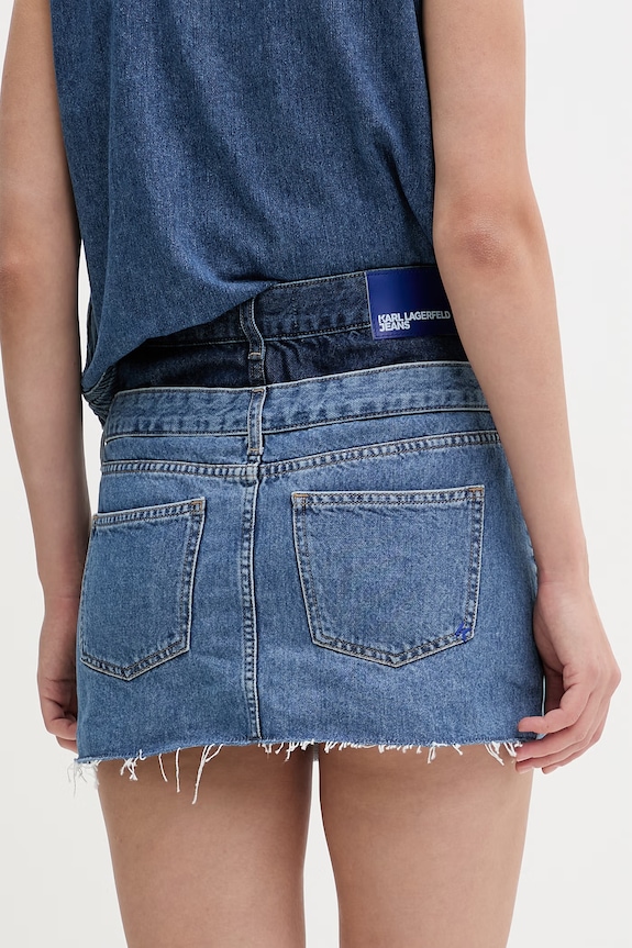 Odzież Karl Lagerfeld Jeans spódnica jeansowa B2W12025 niebieski