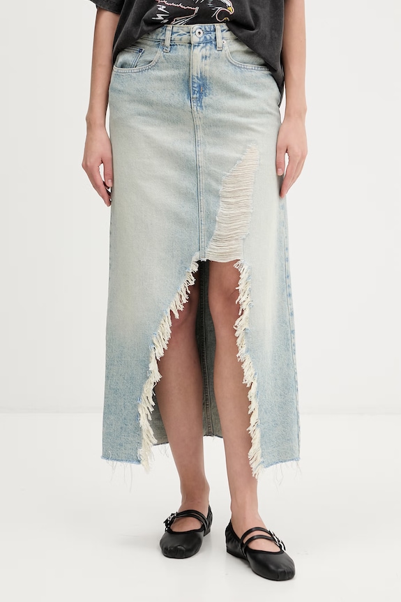 Karl Lagerfeld Jeans spódnica jeansowa niebieski B2W12022