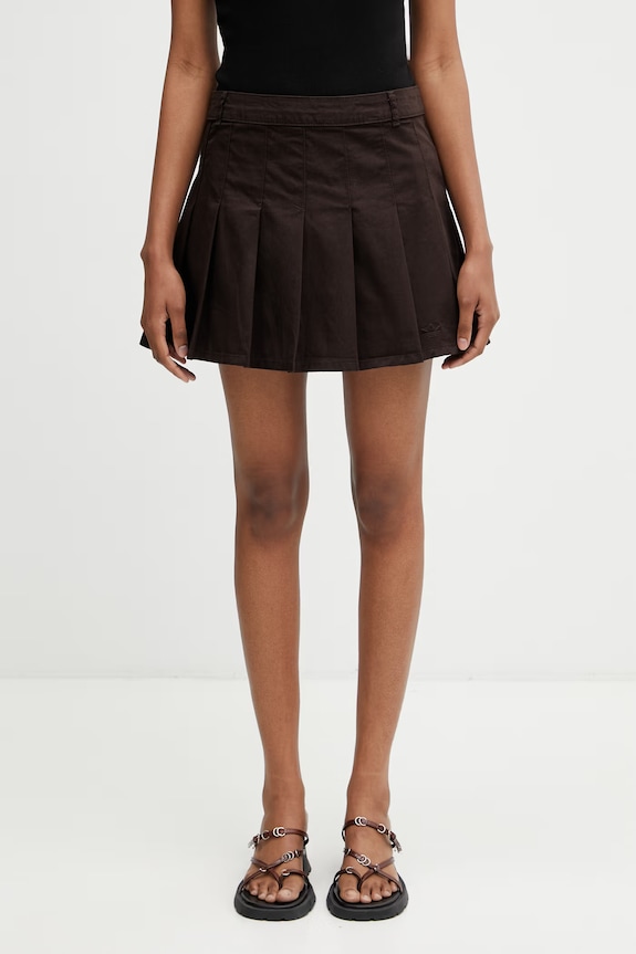 adidas Originals φούστα βαμβακερή καφέ KD5446