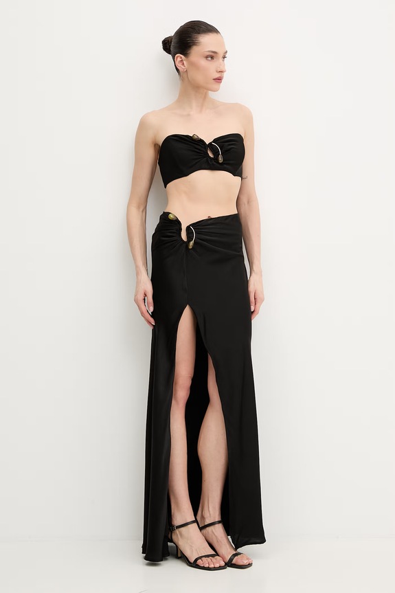 Bardot spódnica z rozcięciem 60329SB czarny SS26