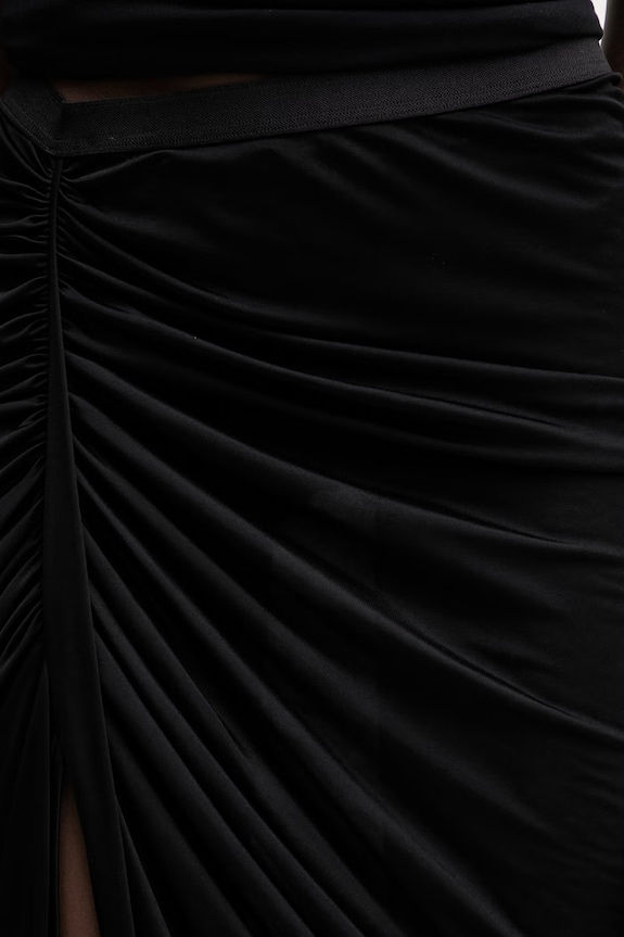 Rick Owens Lilies spódnica asymetryczna z wiskozy czarny LI01F7320.JVS