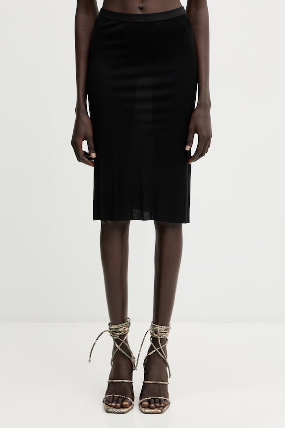 Rick Owens Lilies spódnica z wiskozy czarny LI01F7321.RV