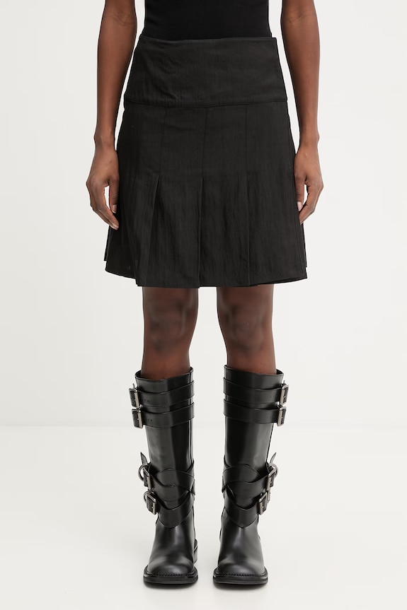 Our Legacy Girdle спідниця з льоном чорний W2264GSB