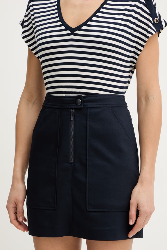 Morgan spódnica z bawełną granatowy JENAO