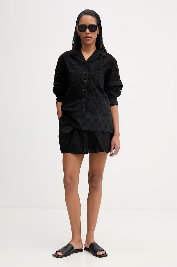 Isabelle Blanche fustă din bumbac IS26SS.G124.T019 negru SS26