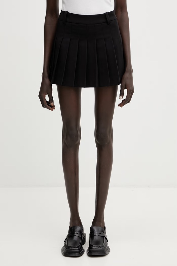 WRSTBHVR Nuria pleated skirt with wool blend black W6726AM.3455