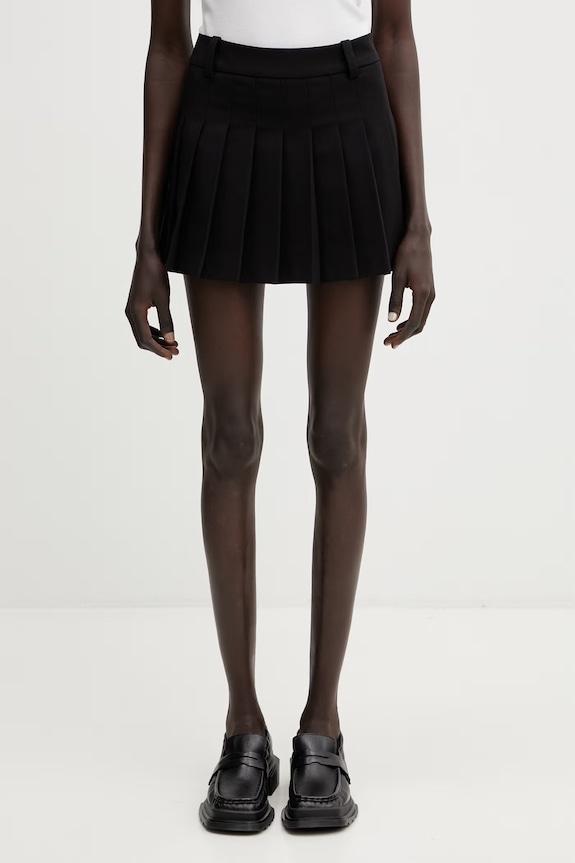 WRSTBHVR Nuria pleated skirt with wool blend black W6726AM.3455