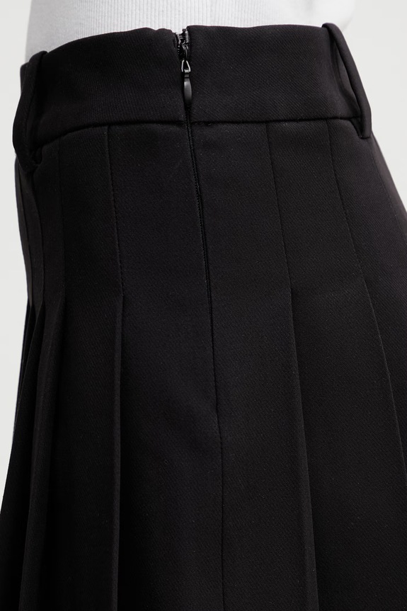 WRSTBHVR Nuria pleated skirt with wool blend black W6726AM.3455