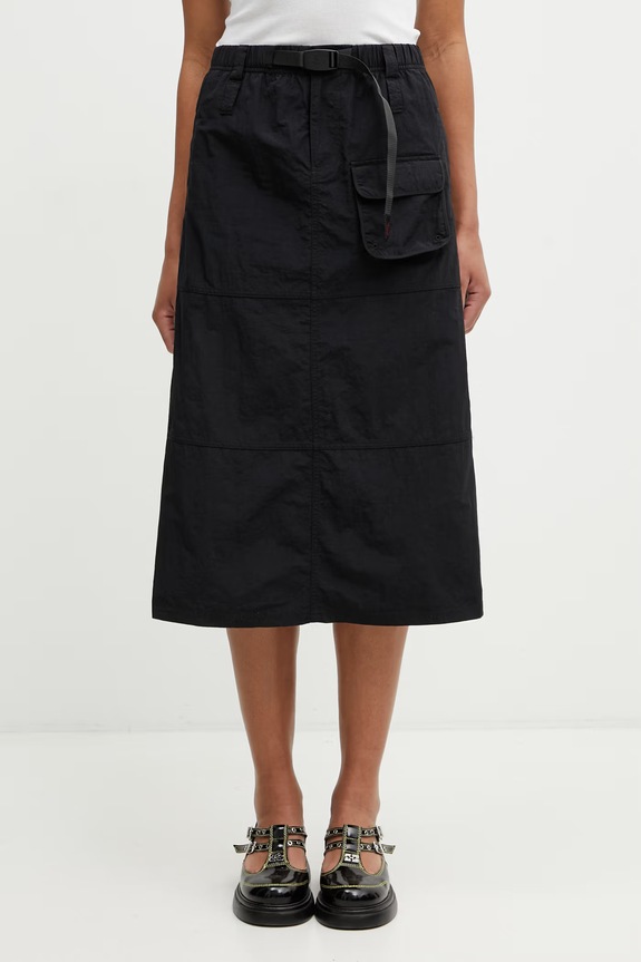 Gramicci NYLON UTILITY SKIRT skirt with slit black G6SW.SK037.