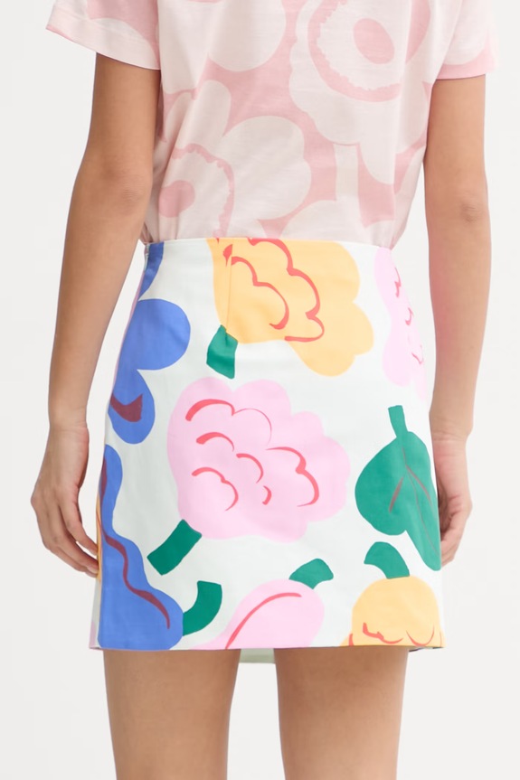 Abbigliamento Marimekko gonna a trapezio con misto lino 095442 multicolore