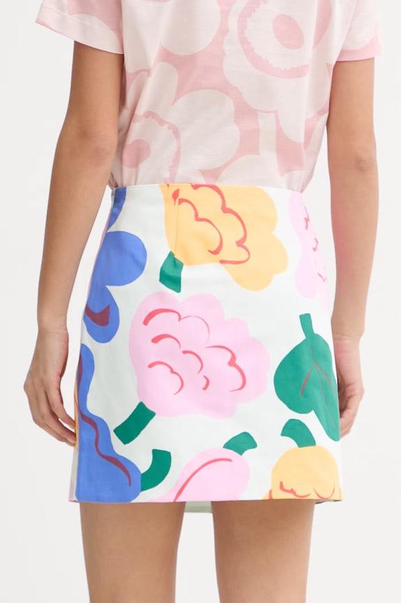 Abbigliamento Marimekko gonna a trapezio con misto lino 095442 multicolore