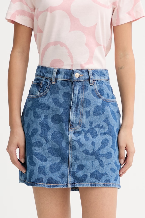 Marimekko gonna in jeans blu 095422