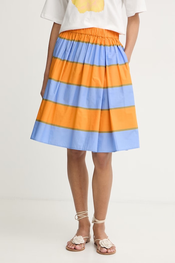 Marimekko fustă de bumbac portocaliu 095622