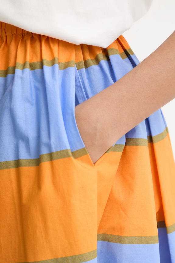 Marimekko fustă de bumbac portocaliu 095622