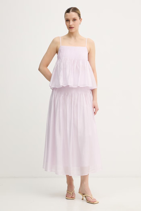 Hoss Intropia φούστα με lyocell 8423031 μωβ SS26