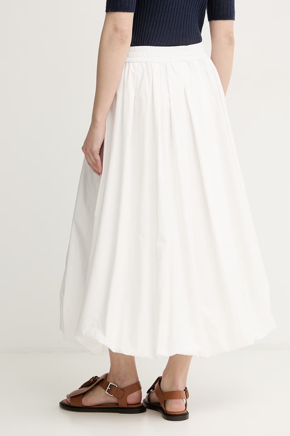 Ρούχα Weekend Max Mara φούστα balloon βαμβακερή 2615101013600 λευκό