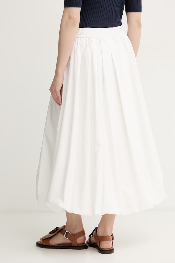Ρούχα Weekend Max Mara φούστα balloon βαμβακερή 2615101013600 λευκό
