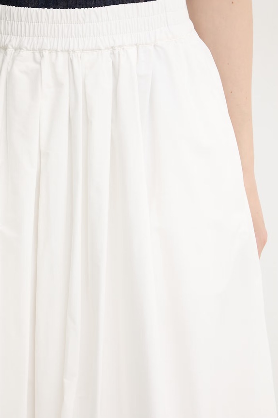 Weekend Max Mara φούστα balloon βαμβακερή λευκό 2615101013600