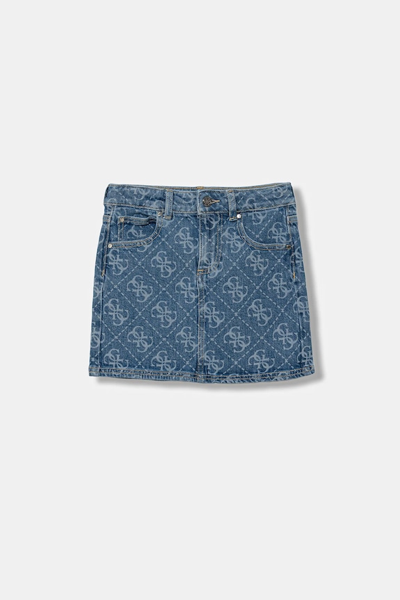 Otroško krilo iz jeansa Guess Z elastanom modra J6RD03.D5FM0.PPY2