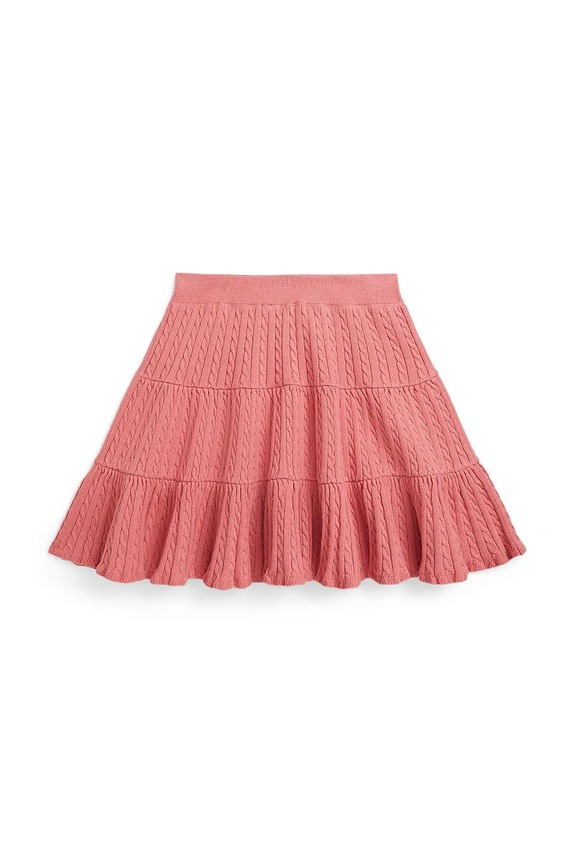 Polo Ralph Lauren fustă din bumbac pentru copii 313A11251001 roz SS26
