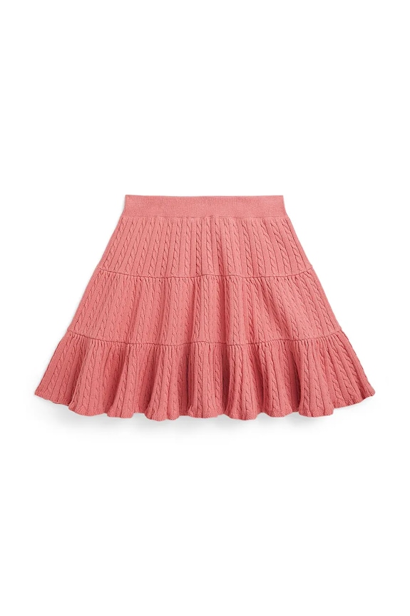Polo Ralph Lauren fustă din bumbac pentru copii 313A11251001 roz SS26