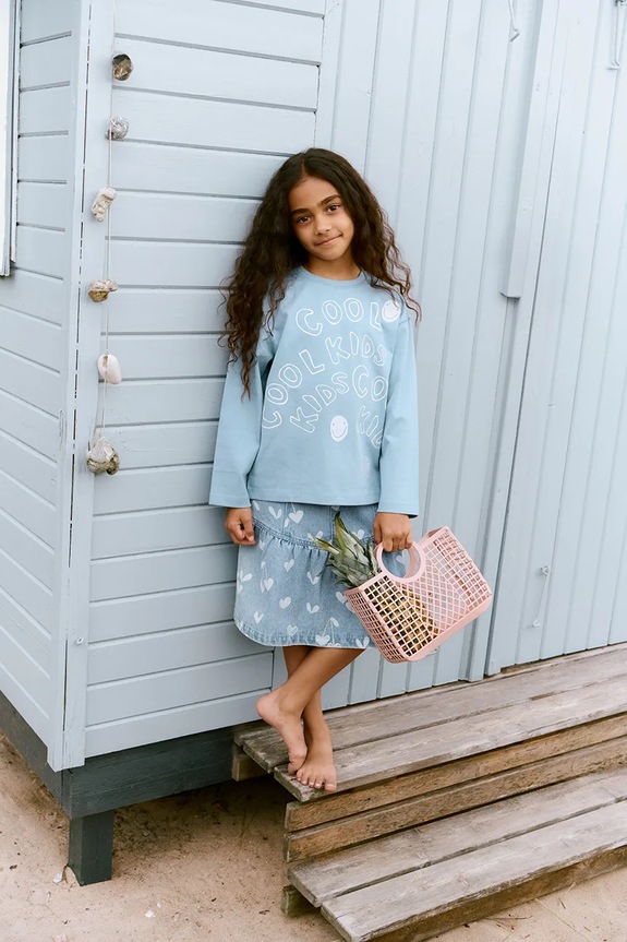 Liewood φούστα Dayla Printed Denim Skirt μπλε LW20581.PPY2