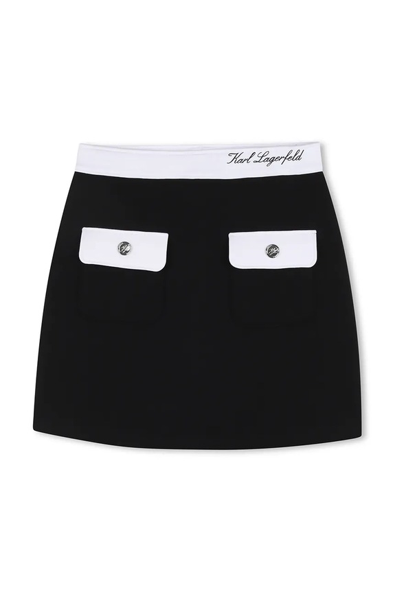 Dječja suknja Karl Lagerfeld Z31115.114.150 crna SS26
