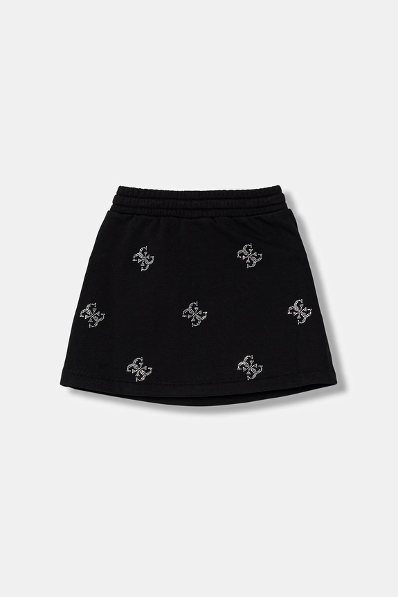 Guess fustă cu bumbac J6GD37.KF712.PPY2.M negru SS26