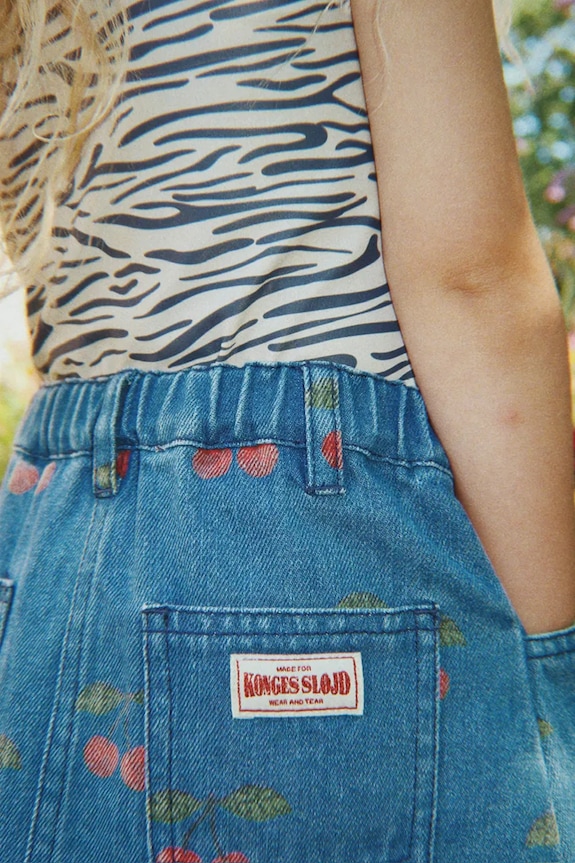 Konges Sløjd φούστα σε γραμμή Α ντένιμ MAGOT PRINTED SKIRT GOTS KS105610.PPY2