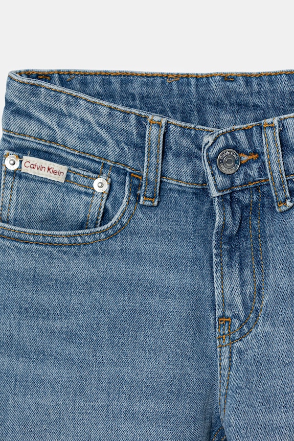 CHLAPEC Dětské rifle Calvin Klein Jeans STRAIGHT IB0IB02640.128.176.PPY2 modrá