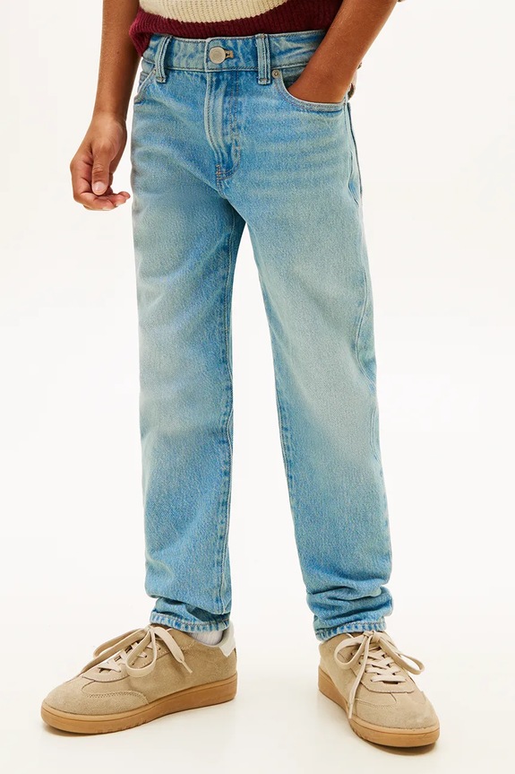 Tommy Hilfiger jeans copii STRAIGHT Planet friendly albastru KB0KB10035.128.176.PPY2