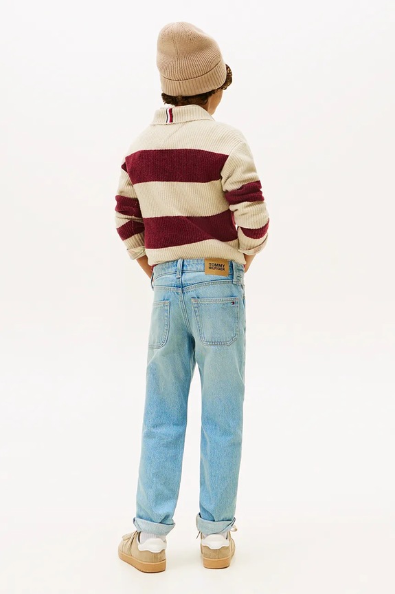 Tommy Hilfiger jeans copii STRAIGHT albastru KB0KB10035.128.176.PPY2
