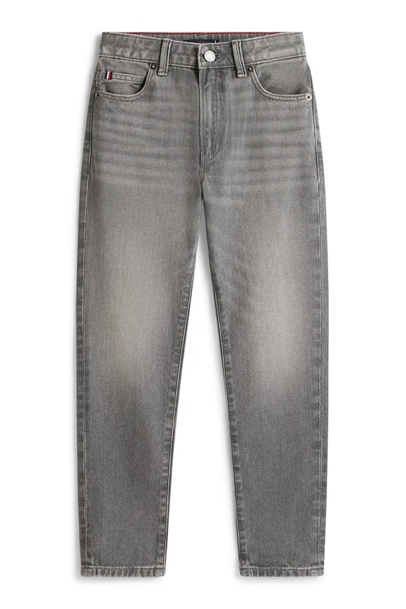 Tommy Hilfiger jeansy dziecięce STRAIGHT KB0KB10038.128.176.PPY2 szary SS26