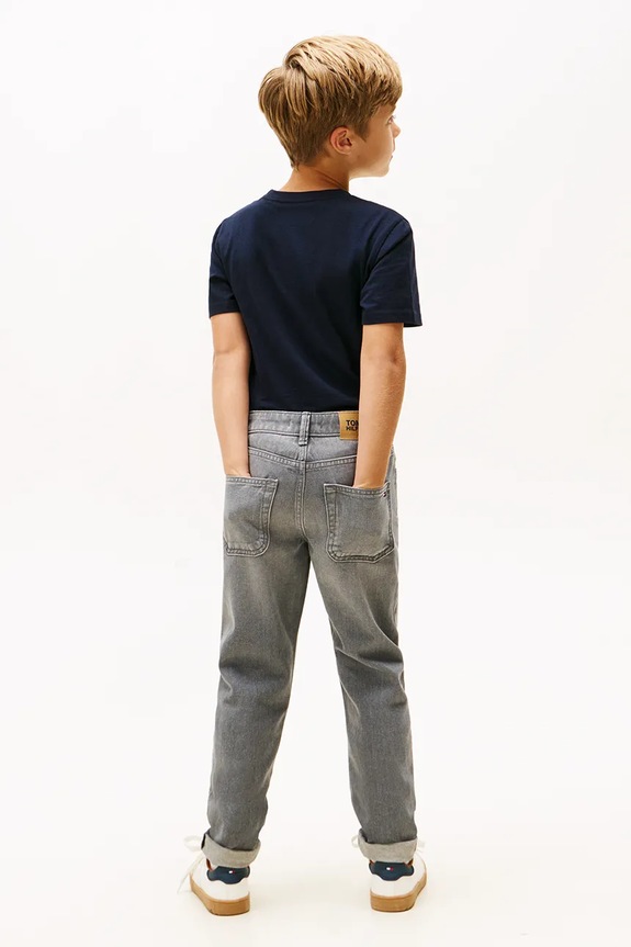 Tommy Hilfiger jeansy dziecięce STRAIGHT szary KB0KB10038.128.176.PPY2