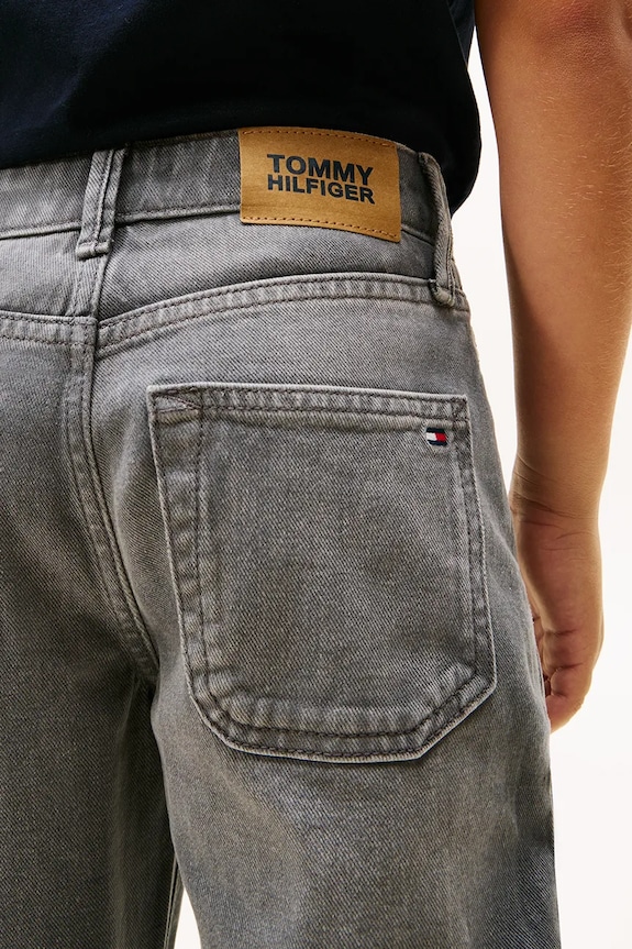 Tommy Hilfiger jeansy dziecięce STRAIGHT KB0KB10038.128.176.PPY2 szary