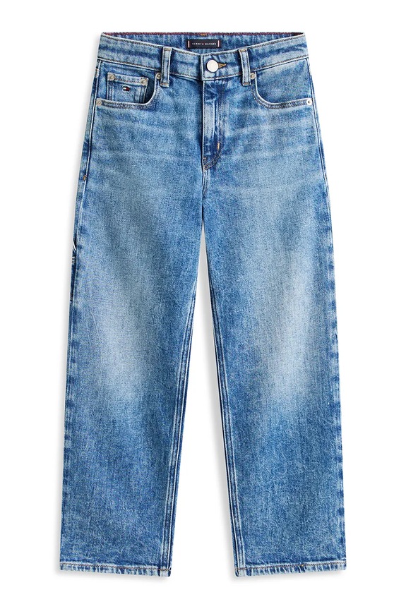 Dječje traperice Tommy Hilfiger HERITAGE FLAG BAGGY KB0KB10343.104.122.PPY2 plava SS26