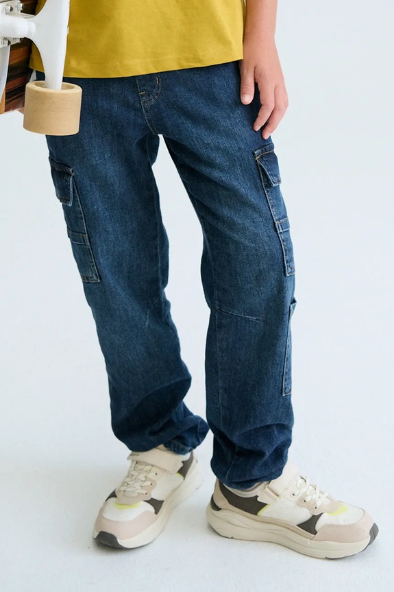Mayoral jeans copii 6570.7F.Junior.PPY2 bleumarin