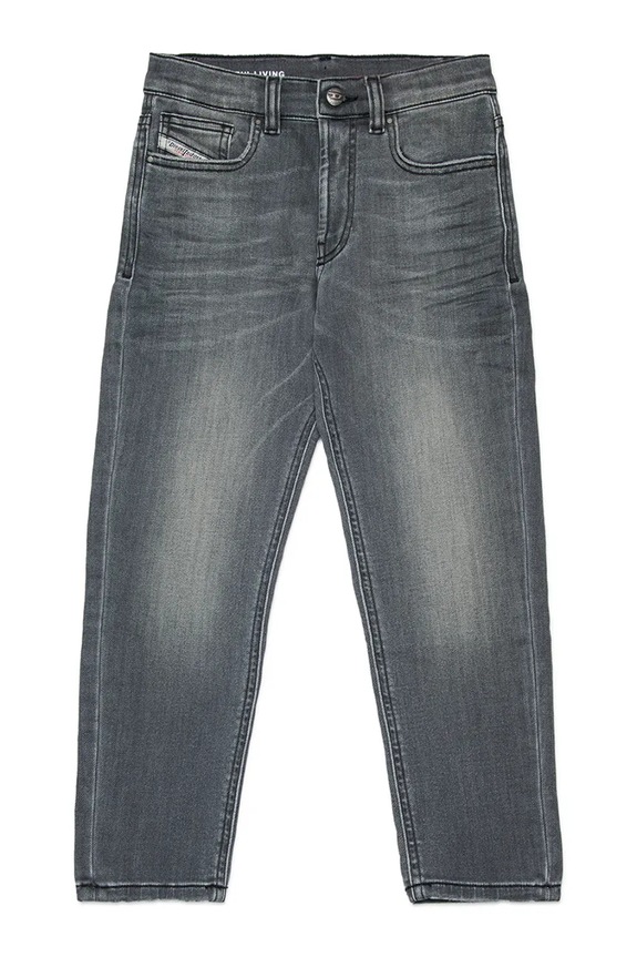 Diesel jeansy z bawełną dziecięce D-LUCAS-J JJJ TROUSERS czarny J00994.KXBRT