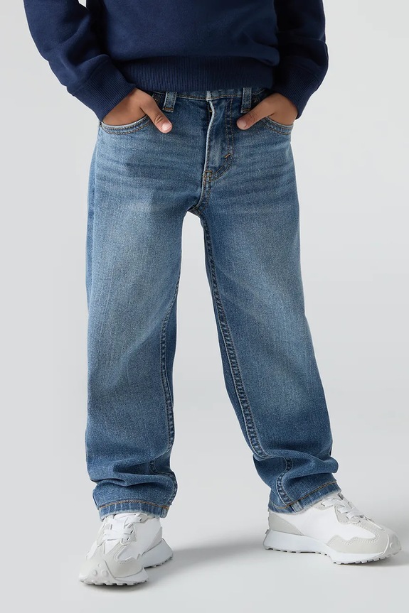 Παιδικά τζιν Levi's 502 REGULAR TAPER JEANS με ρύθμιση μπλε 8EN856