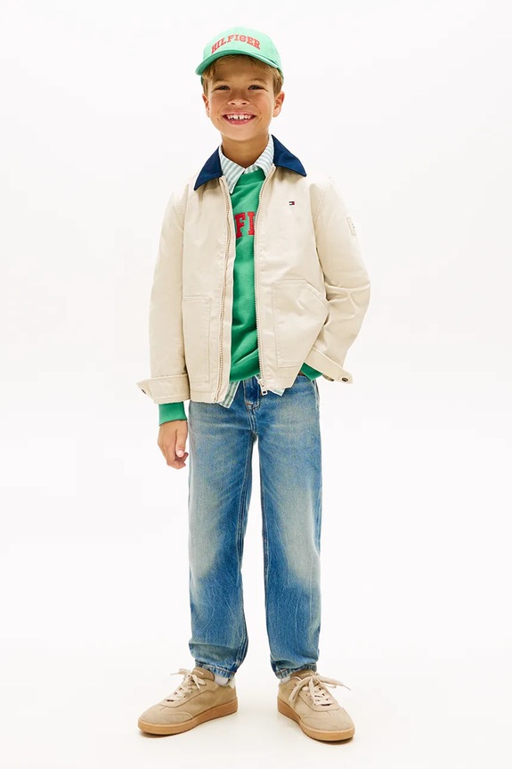 Chlapec Tommy Hilfiger rifle relaxed fit detské ARCHIVE KB0KB10221.128.176.PPY2 modrá