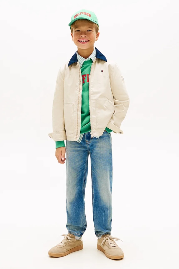 Chlapec Tommy Hilfiger rifle relaxed fit detské ARCHIVE KB0KB10221.128.176.PPY2 modrá
